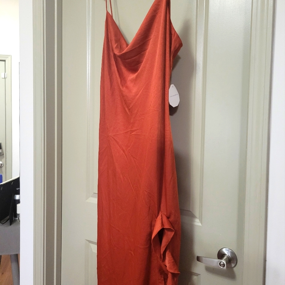 Outrageous Fortune Slip Midi | Rust colored